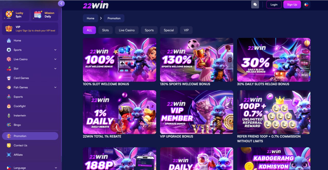 22Win Bonuses
