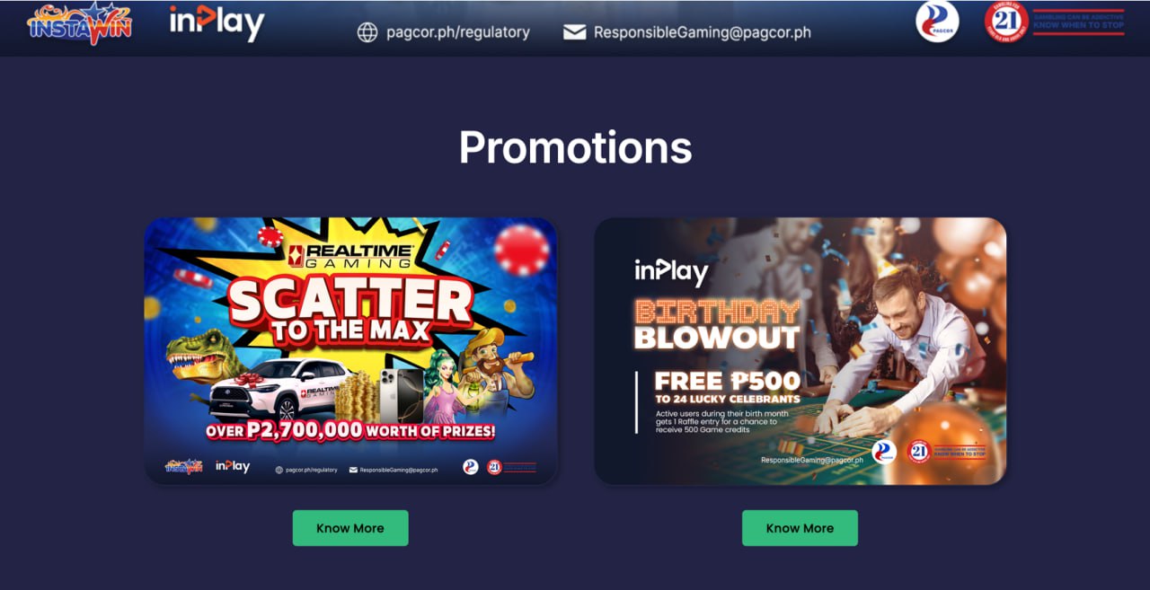 InPlay Casino Promotions
