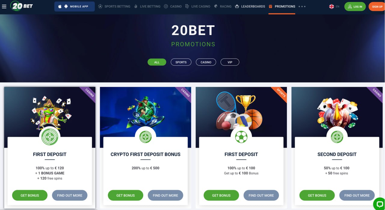 20Bet Promotions